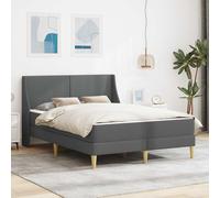 vidaXL Struttura letto con materasso con testiera Poliestere, Letto Moderno, Materiale Traspirante, Materasso Comodo, Design Minimalista, Salvaspazio per la Camera