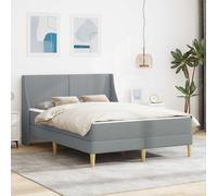 vidaXL Struttura letto con materasso con testiera Poliestere, Letto Moderno, Materiale Traspirante, Materasso Comodo, Design Minimalista, Salvaspazio per la Camera