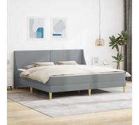 vidaXL Struttura letto con materasso con testiera Poliestere, Letto Moderno, Materiale Traspirante, Materasso Comodo, Design Minimalista, Salvaspazio per la Camera