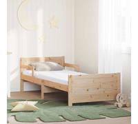 vidaXL Struttura letto con materasso estensibile Marrone 80 x 200 cm