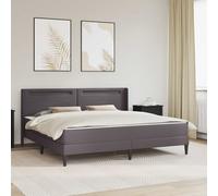 vidaXL Struttura letto con materasso Grigio 200 x 200 cm Similpelle, Letto Moderno, Mobili Eleganti per la Camera, Riposo Comodo in un Rifugio Stile