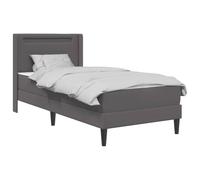 vidaXL Struttura letto con materasso grigio 90 x 190 cm ecopelle struttura letto moderno mobile elegante rifugio per dormire design accogliente per un riposo rivitalizzante