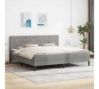 Struttura letto con materasso Grigio chiaro 180 x 200 cm