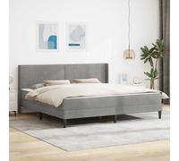 vidaXL Struttura letto con materasso Grigio Chiaro 200 x 200 cm