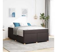 vidaXL Struttura letto con materasso Marrone scuro 140 x 200 cm