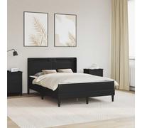 vidaXL Struttura letto con materasso nero 140 x 200 cm, struttura letto moderno, mobile elegante, rifugio per dormire, design accogliente per un riposo rivitalizzante