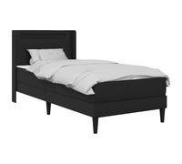 vidaXL Struttura letto con materasso Nero 90 x 190 cm Similpelle, Letto Moderno, Mobili Eleganti per la Camera, Riposo Comodo in un Rifugio Stile