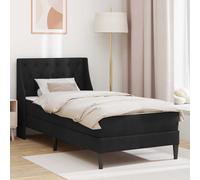 vidaXL Struttura letto con materasso Nero 90 x 190 cm Velluto