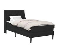 vidaXL Struttura letto con materasso Nero 90 x 190 cm Velluto