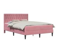 vidaXL Struttura letto con materasso Rosa 120 x 190 cm Velluto, Struttura Letto Moderna e Elegante, Velluto Durevole, Design Minimalista, Mobili per Camera, Sonno Confortevole