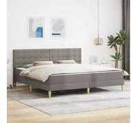 vidaXL Struttura letto con materasso Tortora 180 x 200 cm Tessuto