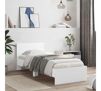 vidaXL Struttura letto con testata Bianco Legno ingegnerizzato
