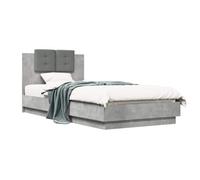 vidaXL Struttura letto con testata Grigio Cemento 80 x 200 cm,