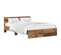 vidaXL Struttura letto con testata Legno antico 160 x 200 cm