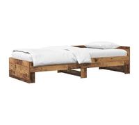 vidaXL Struttura letto con testata Legno antico 80 x 200 cm,