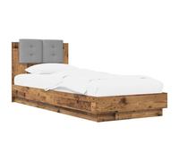 vidaXL Struttura letto con testata Legno antico 80 x 200 cm,