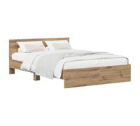 vidaXL Struttura letto con testata Rovere Artigianale 135 x 190 cm