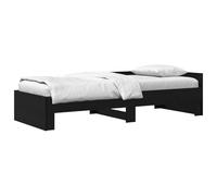 vidaXL Struttura letto con testata Rovere Nero 80 x 200 cm,