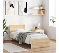 vidaXL Struttura letto con testata Rovere Sonoma Legno ingegnerizzato