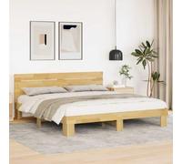 vidaXL Struttura Letto con Testiera Senza Materasso 180x200 cm, arredo Camera, Rete, Letto Matrimoniale, Letto, Rete Letto, Letto in Legno