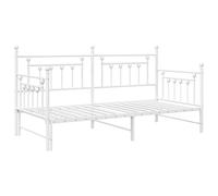 vidaXL Telaio per lettino con letto estraibile, bianco, 90 x 190 cm, in acciaio