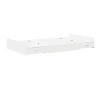vidaXL Struttura Letto da Storage Bianca in Legno - Design Minimalista con Ampi Cassetti Sotto 120x190 cm, Facile da Assemblare. Mobili da Letto Moderni e Salvaspazio.
