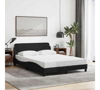 vidaXL Struttura letto Dover Nera 135x190 cm in Tessuto