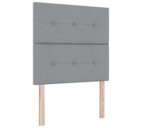 vidaXL Struttura letto imbottita grigio chiaro, design trapuntato, 90 x 190 cm, compatto e moderno, per camera da letto, uso interno in legno, adulti, elegante letto singolo
