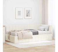vidaXL Struttura Letto in Legno di per la Camera da Letto, una Base per Materasso, Soluzione Moderna e Contemporanea, Stile Angolare, con Superficie Piattaforma Minimalista in Schiuma
