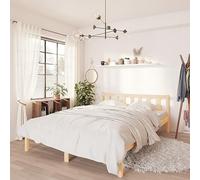 vidaXL Giroletto in Legno Massello di Pino 120x190cm Small Double