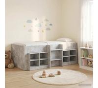 Struttura Letto Loft con Mobile 3 pz Grigio Cemento