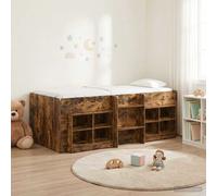 Struttura Letto Loft con Mobile 3 pz Rovere Fumo