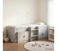 Struttura Letto Loft con Mobile con porta 3 pz Grigio Cemento