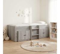 Struttura Letto Loft con Mobile con porta 3 pz Sonoma grigio