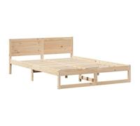 vidaXL Struttura Letto Minimalista Full Size in Legno massello di Pino Resistente con Ampio Spazio di archiviazione, Ideale per mobili da Camera da Letto Design Interno. Design Semplice e stiloso mo