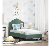 vidaXL Struttura letto per bambini con testata Verde Mare 70 x 140 cm