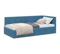 vidaXL Struttura Letto per Camera da Letto, Design Moderno con Angolo in Velluto, Perfetta per Un Tocco Contemporaneo e Morbido nello Stile Minimalista.