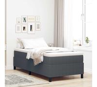 vidaXL Struttura letto piattaforma Grigio scuro 90 x 190 cm