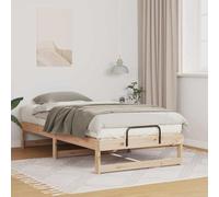 vidaXL Struttura Letto Platform in Pino Naturale 90 x 190 cm, Design Moderno e Minimalista, Bassa al Suolo, Durevole, Stabile e Facile da Montare. Ha Maniglie in Metallo e Una Superficie Liscia. È p