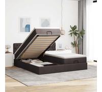 vidaXL Struttura Letto Pouf con Materassi 180x200 cm in Tessuto