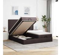 vidaXL Struttura Letto Pouf con Materassi 180x200 cm in Tessuto