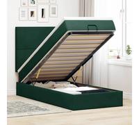vidaXL Struttura Letto Pouf con Materassi 80x200 cm Velluto