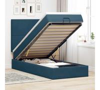 vidaXL Struttura Letto Pouf con Materassi 90x190 cm in Velluto