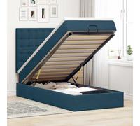 vidaXL Struttura Letto Pouf con Materassi 90x190 cm in Velluto