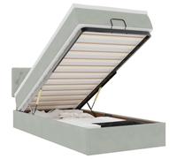 vidaXL Struttura Letto Pouf con Materasso 100x200 cm Velluto