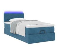vidaXL Struttura Letto Pouf con Materasso 100x200 cm Velluto