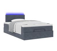 vidaXL Struttura Letto Pouf con Materasso 120x200 cm Velluto