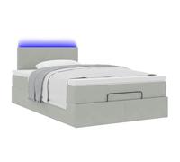 vidaXL Struttura Letto Pouf con Materasso 120x200 cm Velluto