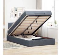 vidaXL Struttura Letto Pouf con Materasso 120x200 cm Velluto