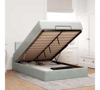 vidaXL Struttura Letto Pouf con Materasso 120x200 cm Velluto